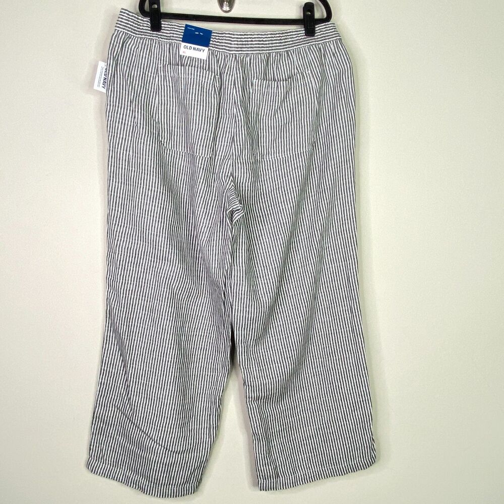 New Old Navy High-Waisted Striped Linen-Blend Wide-Leg Pant Women's Size XL - Picture 8 of 9